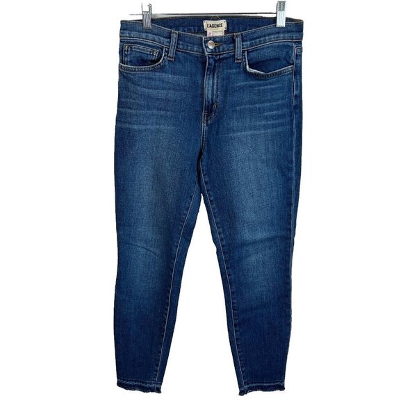 L'agence Women's Size 27 Laguna Jeans Blue High Rise Released Hem Casual - Picture 1 of 10